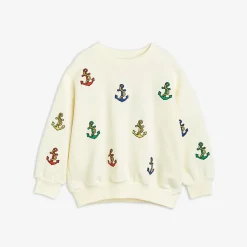 Anchor Embroidered Sweatshirt Offwhite