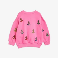 Anchor Embroidered Sweatshirt Pink
