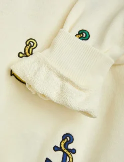 Anchor Embroidered Sweatshirt Offwhite