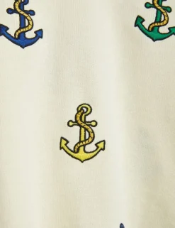 Anchor Embroidered Sweatshirt Offwhite