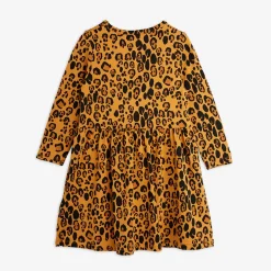 Basic Leopard Long Sleeve Dress