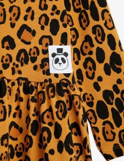 Basic Leopard Long Sleeve Dress
