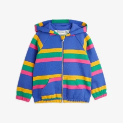 Blue Stripe Zip Hoodie