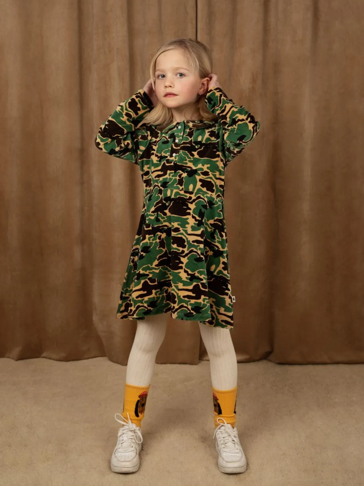 Camo Velour Dress
