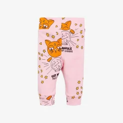 Cat Advice Newborn Leggings Pink