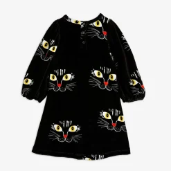 Cat Face Velour Dress