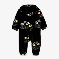 Cat Face Velour Onesie