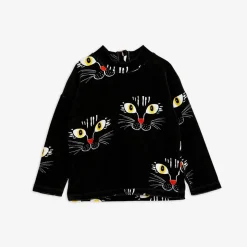 Cat Face Velour Sweatshirt