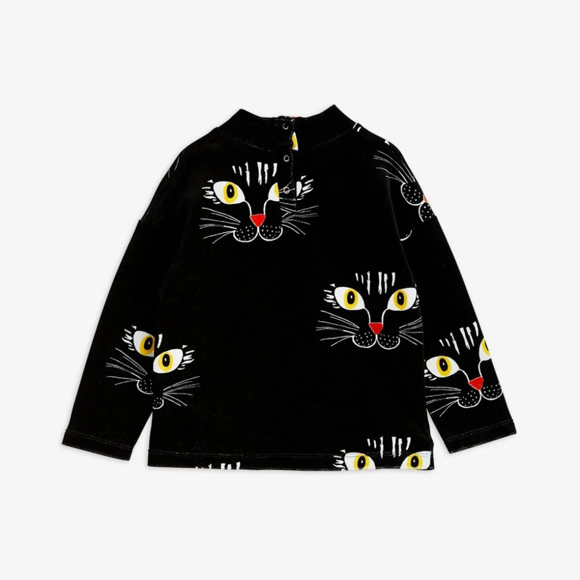 Cat Face Velour Sweatshirt