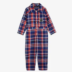 Check Woven Flannel Jumpsuit