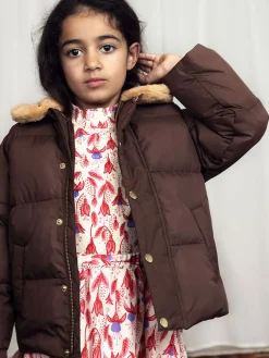 Dog Embroidered Puffer Jacket