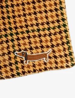 Dog Embroidered Velour Scarf