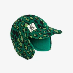 Leopard fleece cap