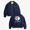 Mini Rodini Society Embroidered Baseball Jacket