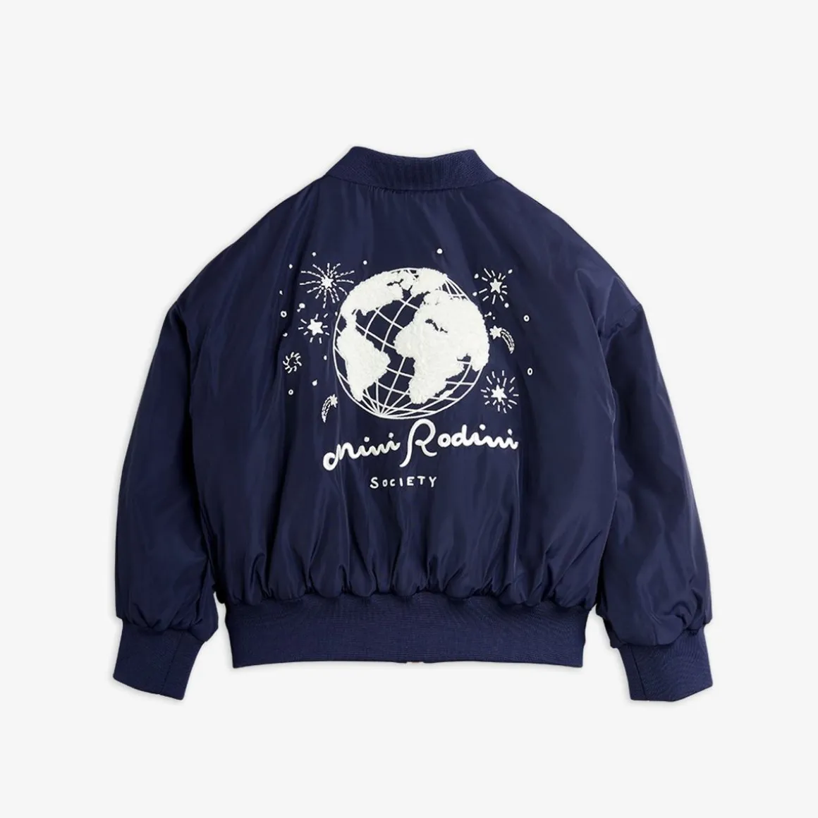 Mini Rodini Society Embroidered Baseball Jacket