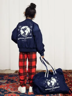 Mini Rodini Society Embroidered Baseball Jacket