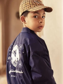 Mini Rodini Society Embroidered Baseball Jacket