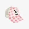 Panda Gingham Check Cap