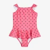 Polka Dot UV Swimsuit with Skirt