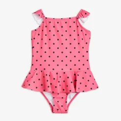 Polka Dot UV Swimsuit with Skirt