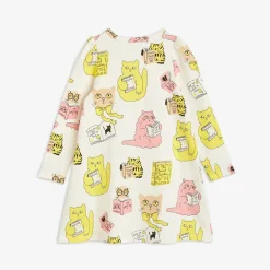 Reading Cats Long Sleeve Dress