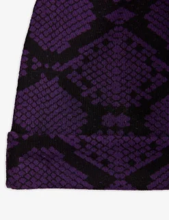 Snakeskin Beanie Purple