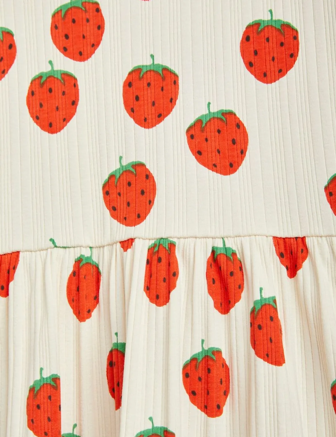 Strawberries Trumpet Sleeve Dress