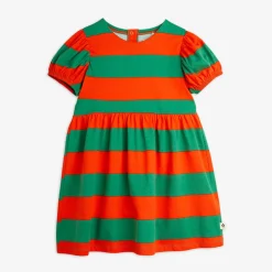 Stripe Puff Sleeve Dress