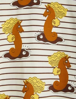 Unicorn Seahorse Leggings Brown