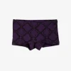 Upcycled Snakeskin Hipsters Purple