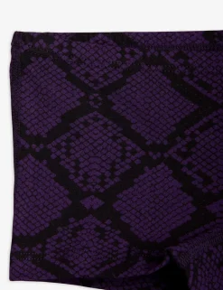 Upcycled Snakeskin Hipsters Purple