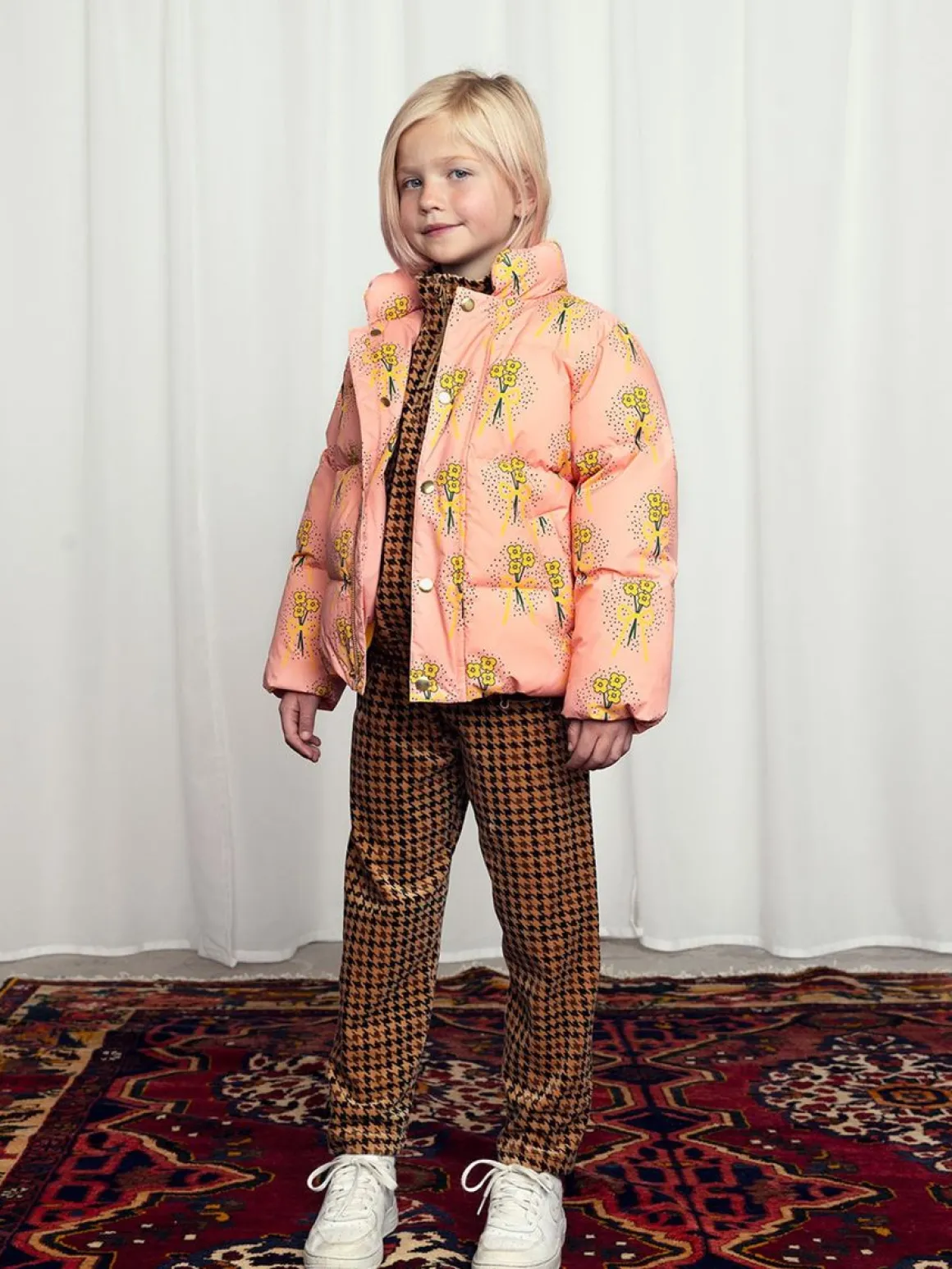 Winter Flowers Puffer Jacket