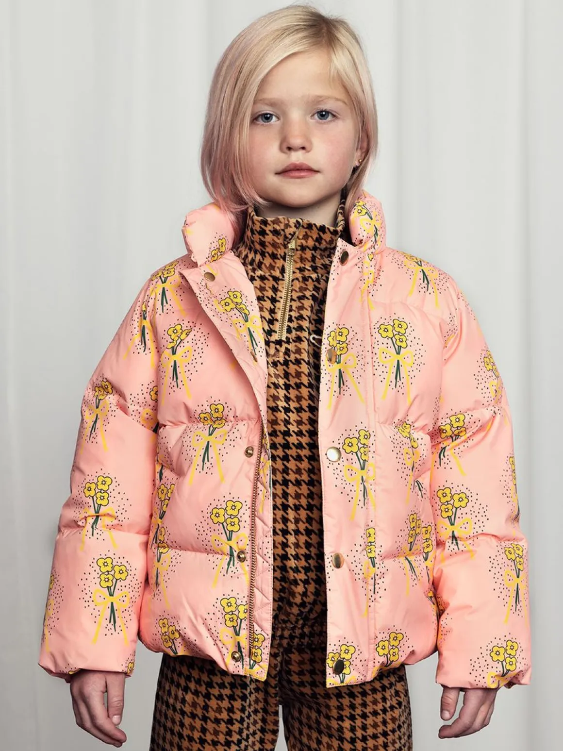 Winter Flowers Puffer Jacket