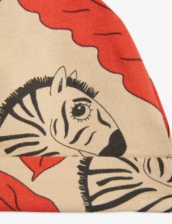 Zebra Baby Beanie Red